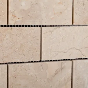 Bursa Beige / Sandy Beige Marble 2 X 4 Polished Brick Mosaic Tile - Lot of 50 Sheets