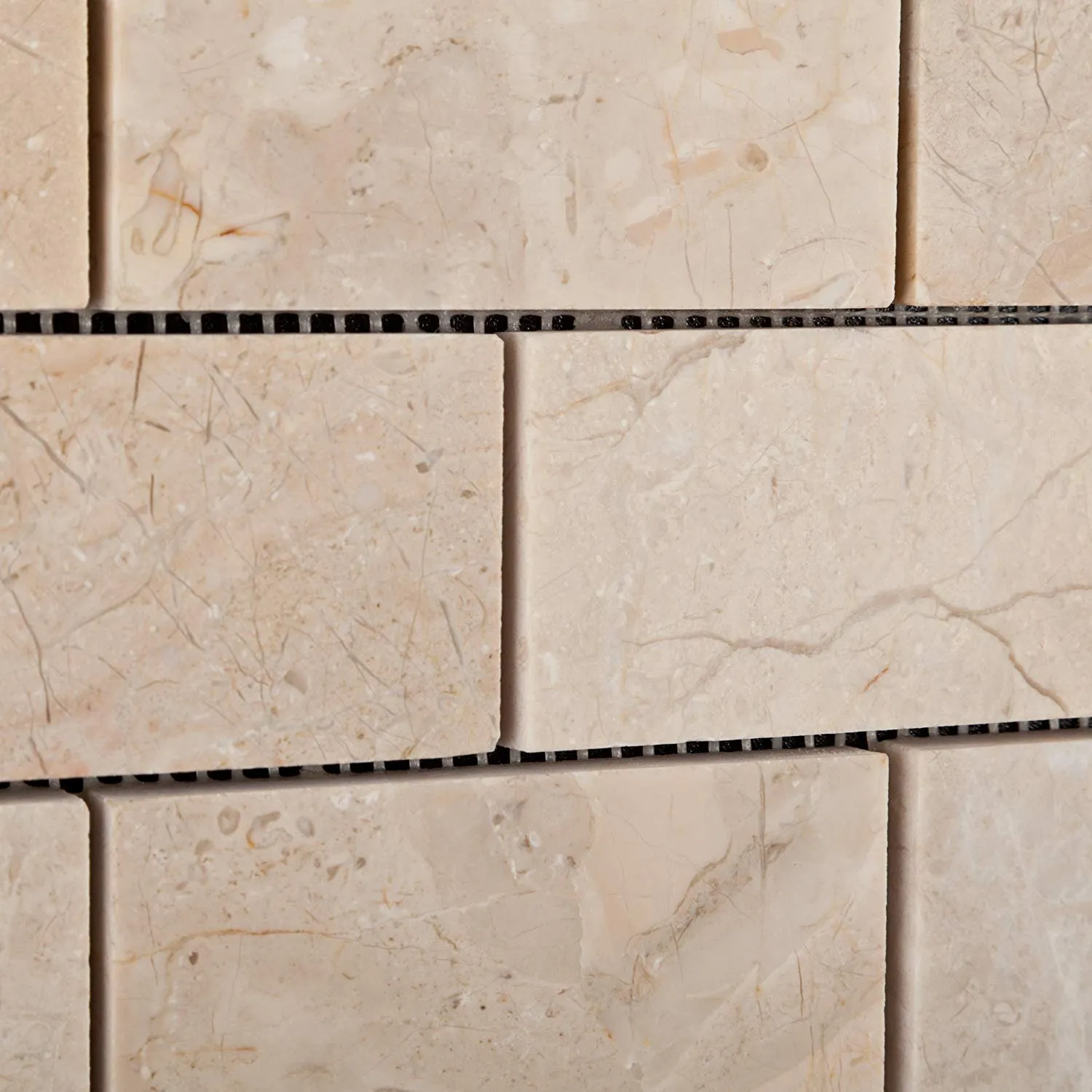 Bursa Beige / Sandy Beige Marble 2 X 4 Polished Brick Mosaic Tile - Lot of 50 Sheets