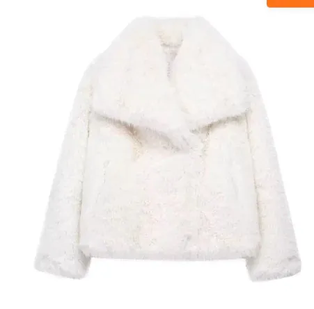Casual Long Sleeve Fox Fur Coat