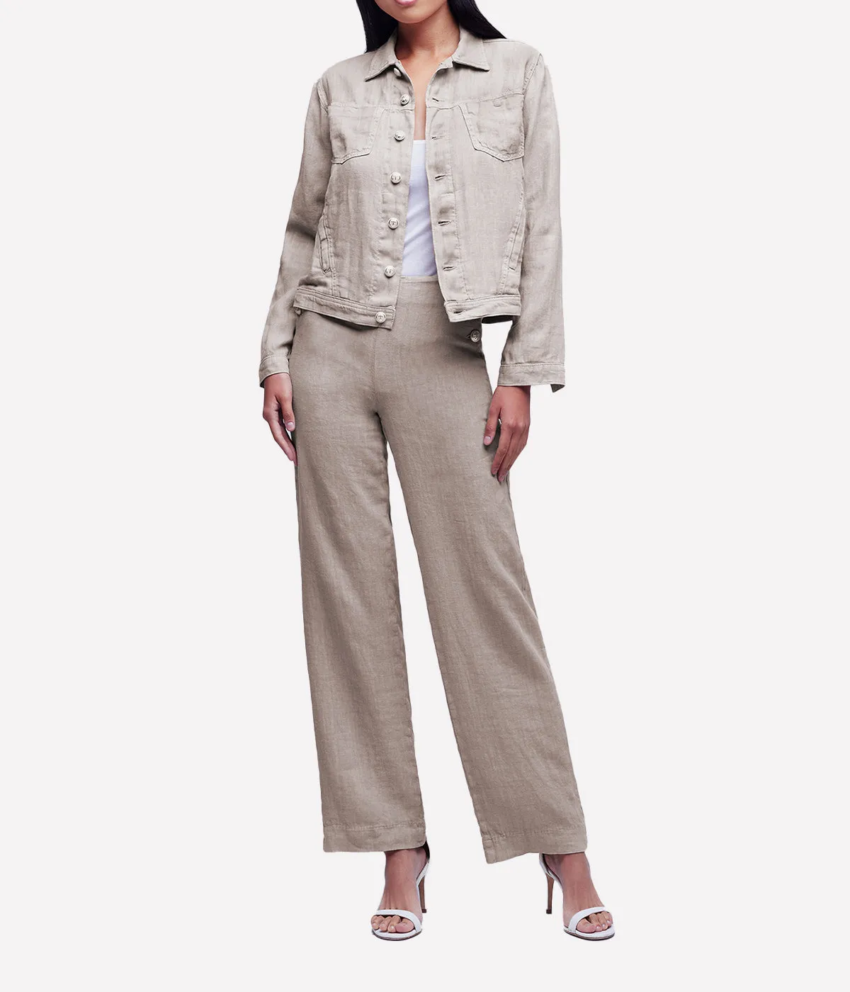 Celine Slim Fit Femme Jacket in Dune