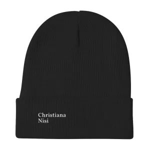 “Christiana Nisi” Embroidered Logo Beanie