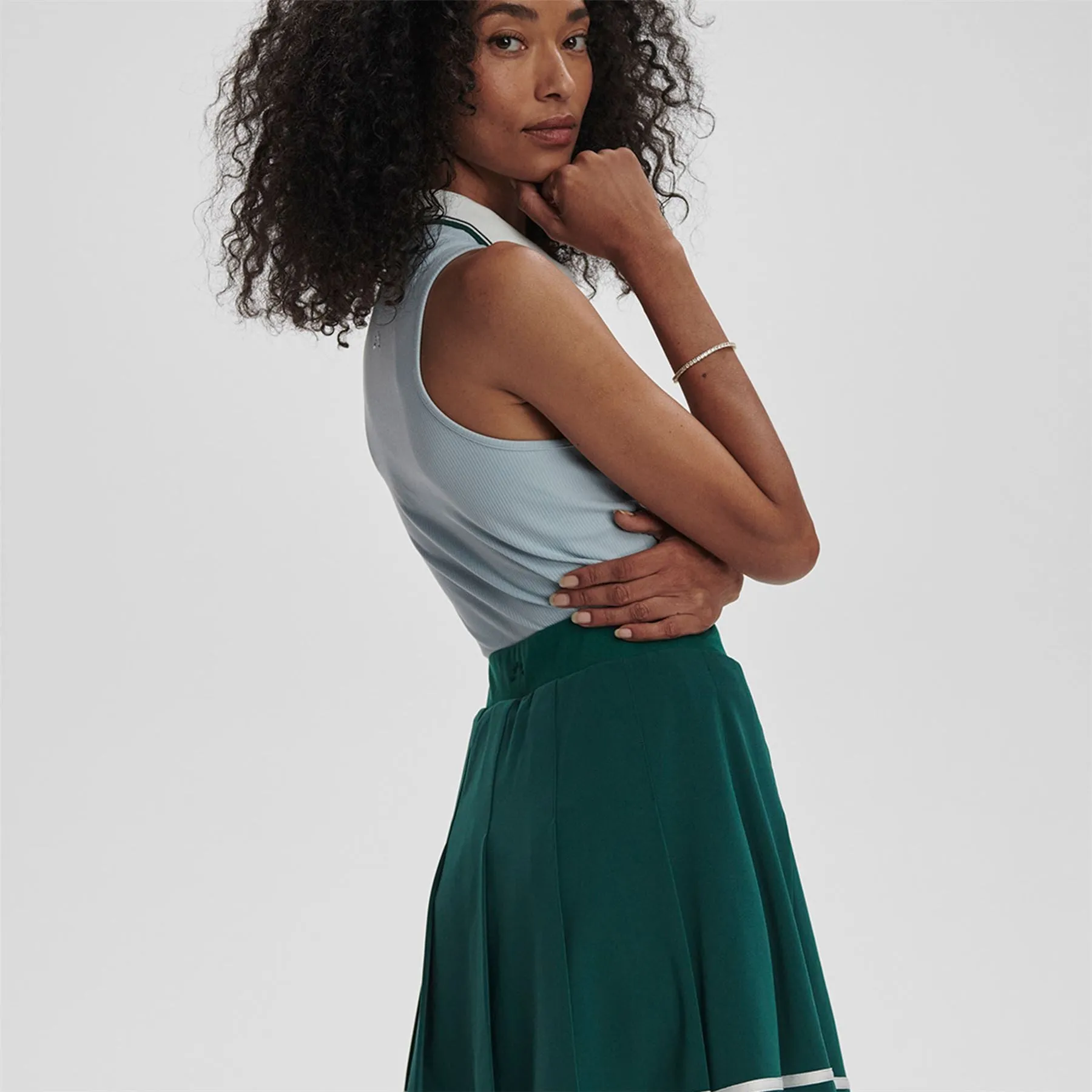 Clarendon 2.0 16 Inch High Rise Skort Forest/White