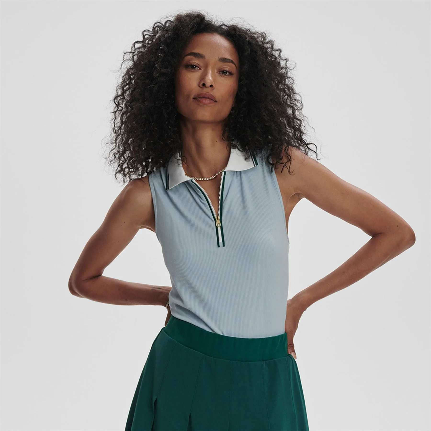 Clarendon 2.0 16 Inch High Rise Skort Forest/White