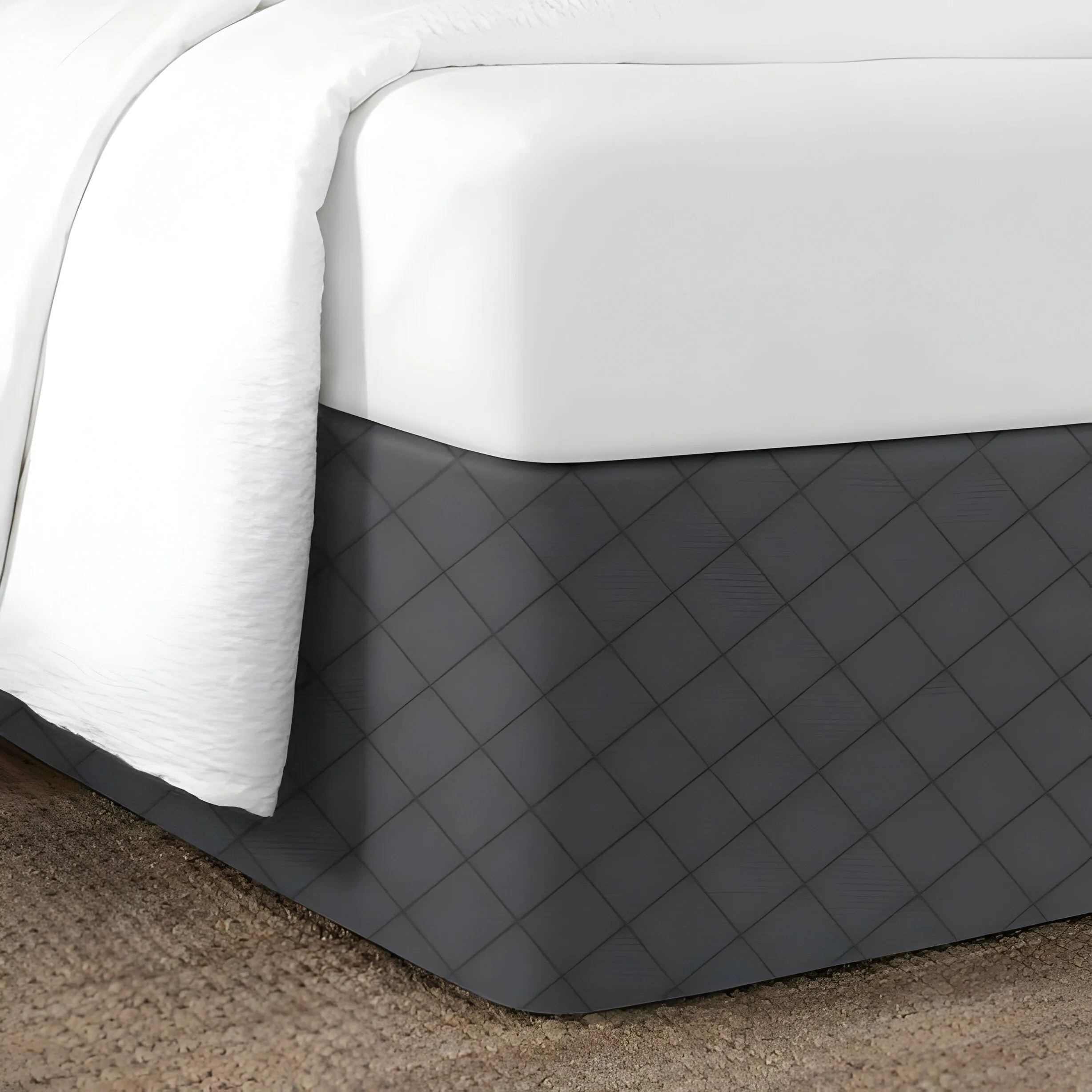 Continuous Wrap Diamond Quilted Bed skirt
