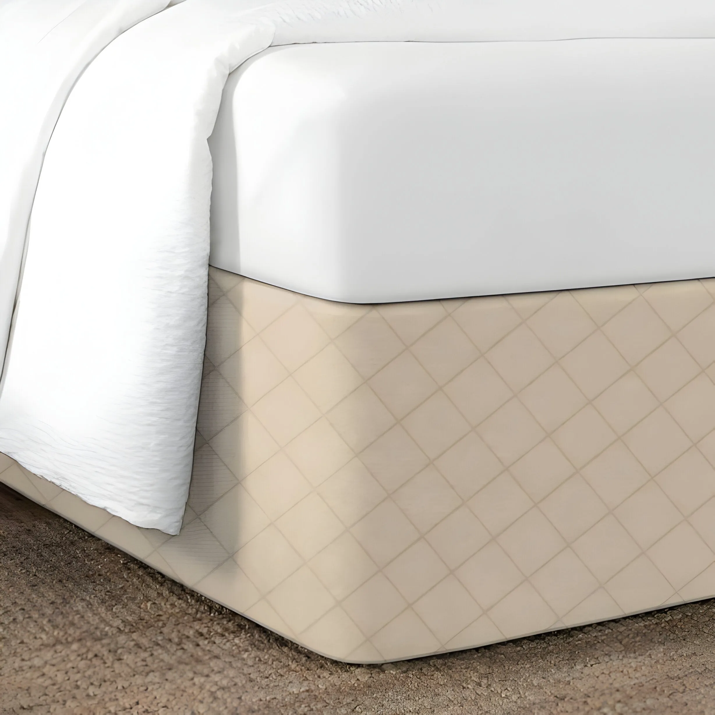 Continuous Wrap Diamond Quilted Bed skirt
