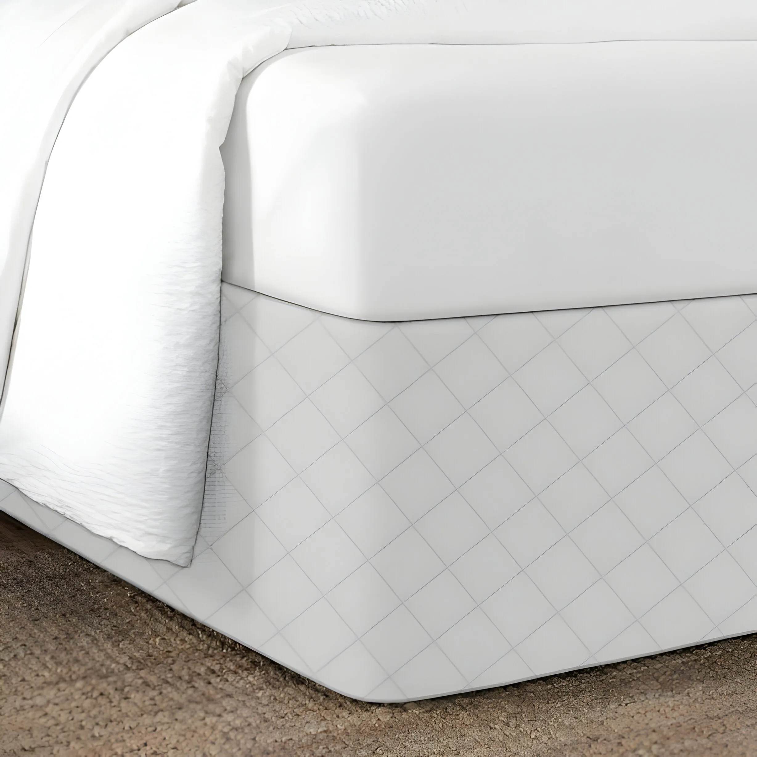 Continuous Wrap Diamond Quilted Bed skirt