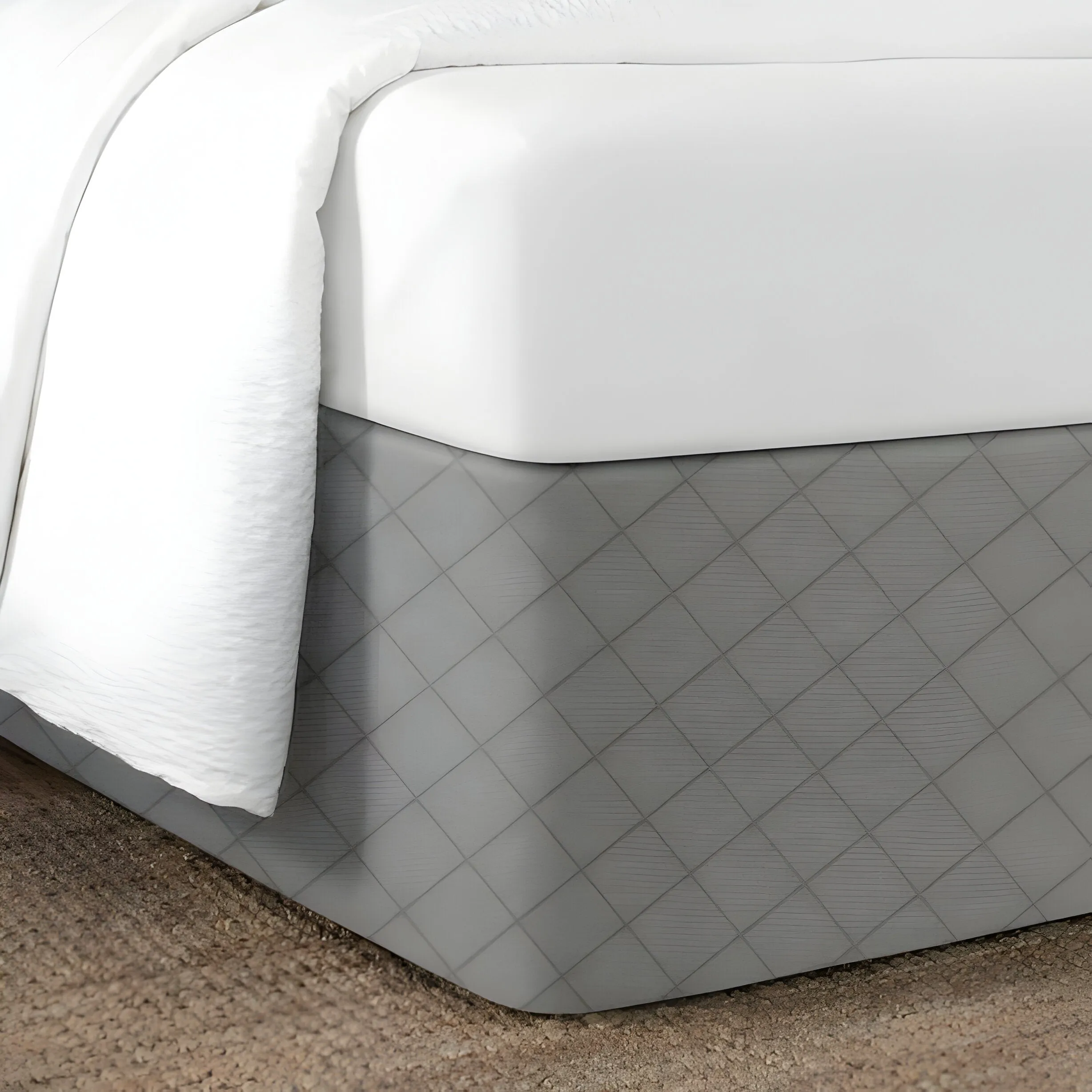 Continuous Wrap Diamond Quilted Bed skirt