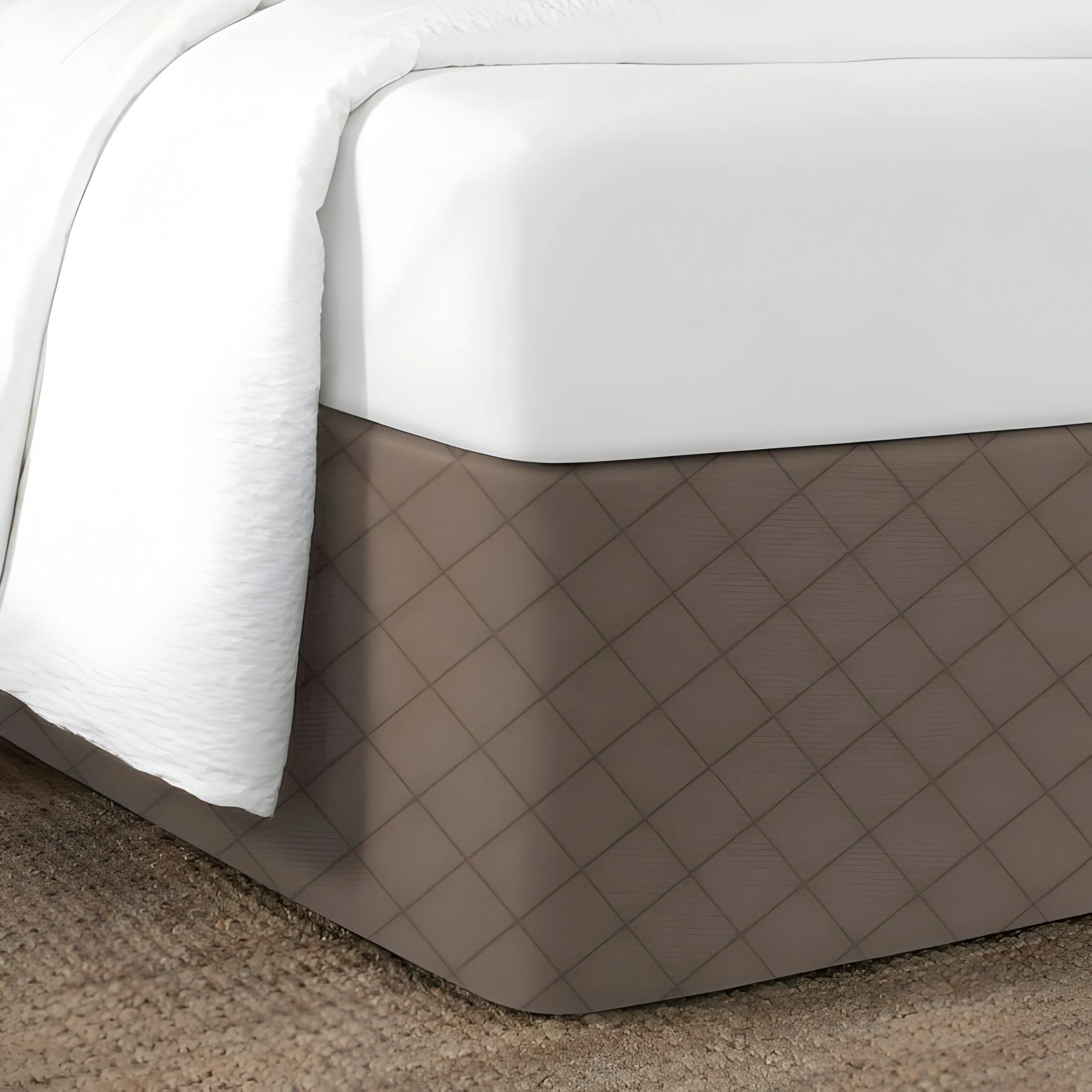 Continuous Wrap Diamond Quilted Bed skirt