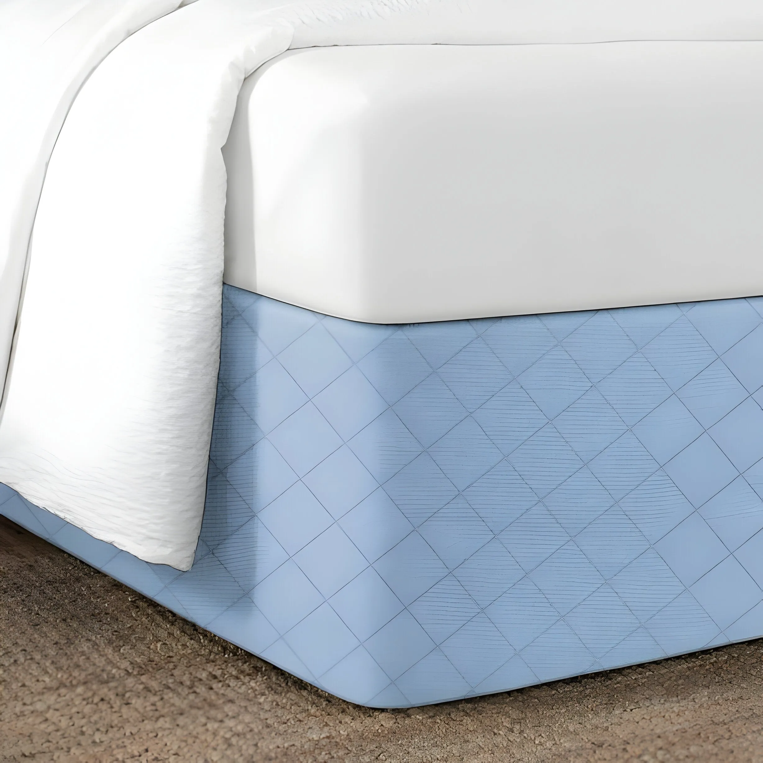Continuous Wrap Diamond Quilted Bed skirt