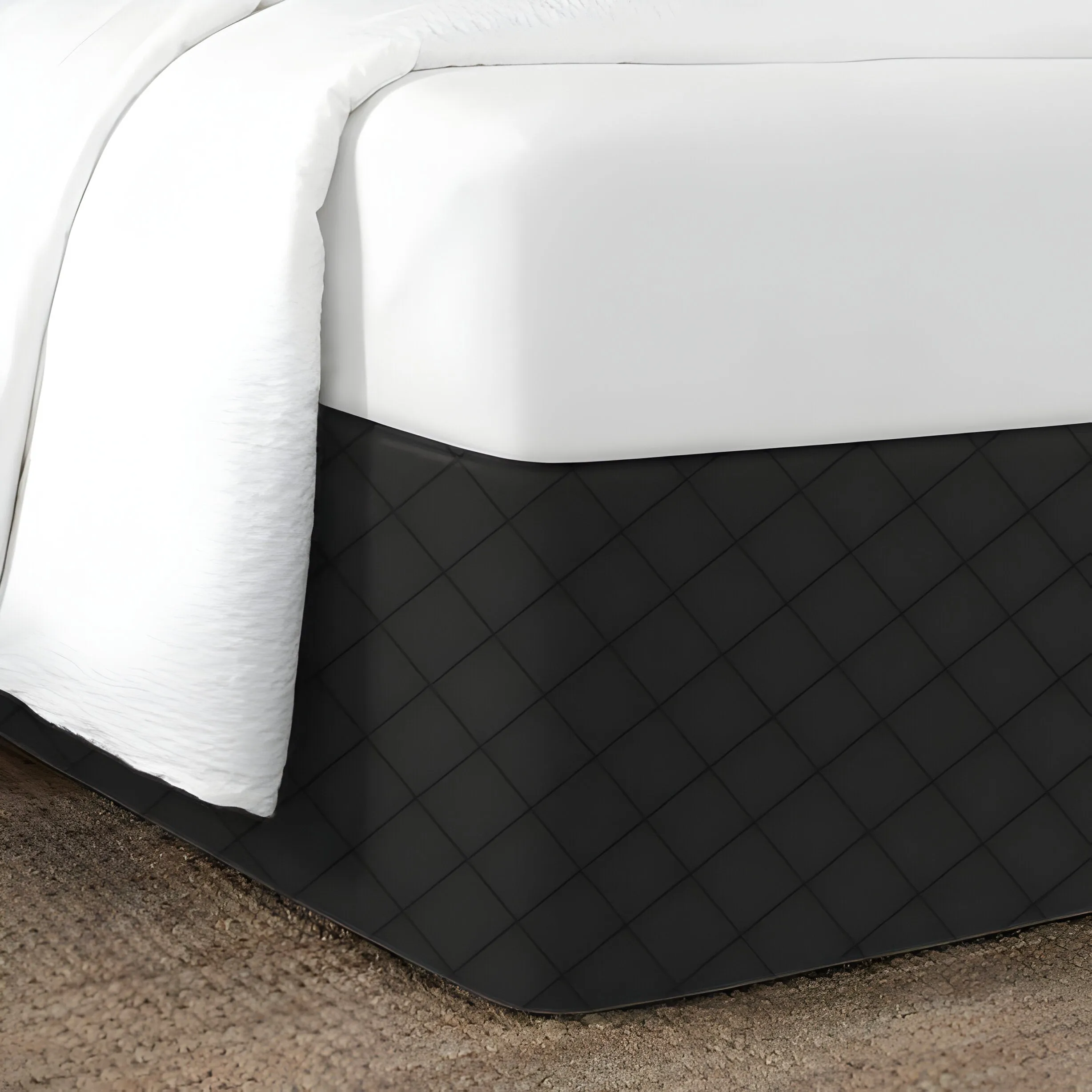 Continuous Wrap Diamond Quilted Bed skirt