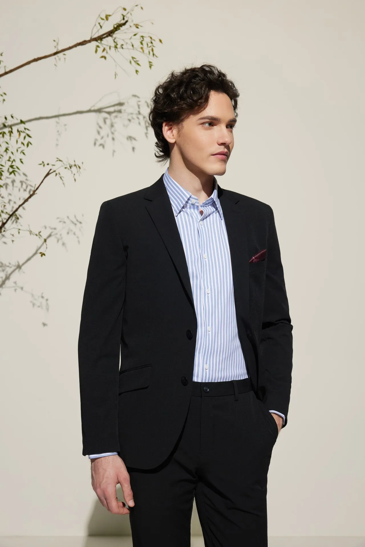 Cool Touch Multi-Way Stretch Smart Fit Texture Suit Blazer