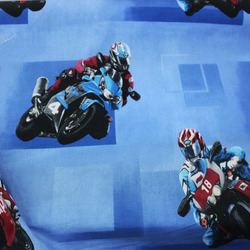 Cotton Kids Fabric Motor Bike Print 140 cm