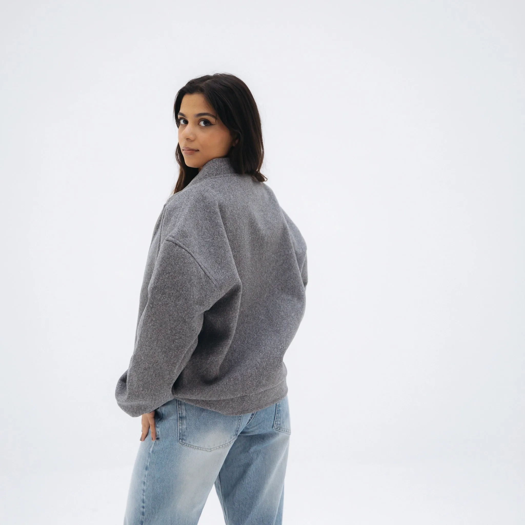 Cozy bomber jacket - Dark grey