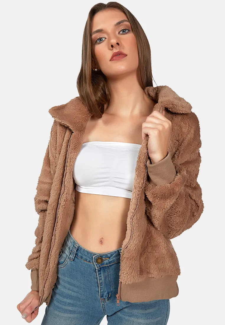 cozy furry winter jacket