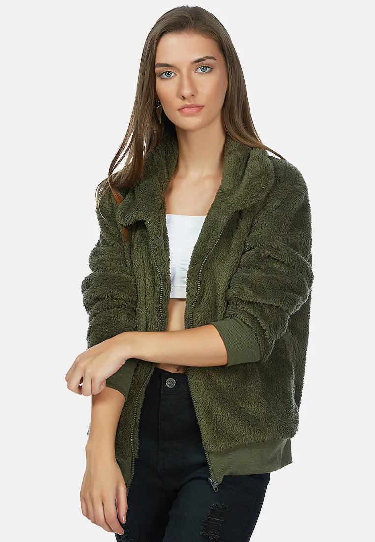 cozy furry winter jacket