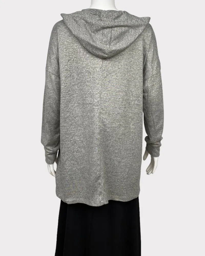 Cozy Open Front Hooded Cardigan with Pockets