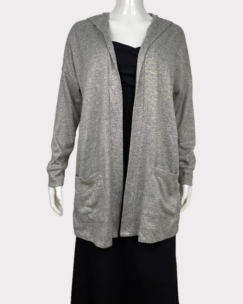 Cozy Open Front Hooded Cardigan with Pockets