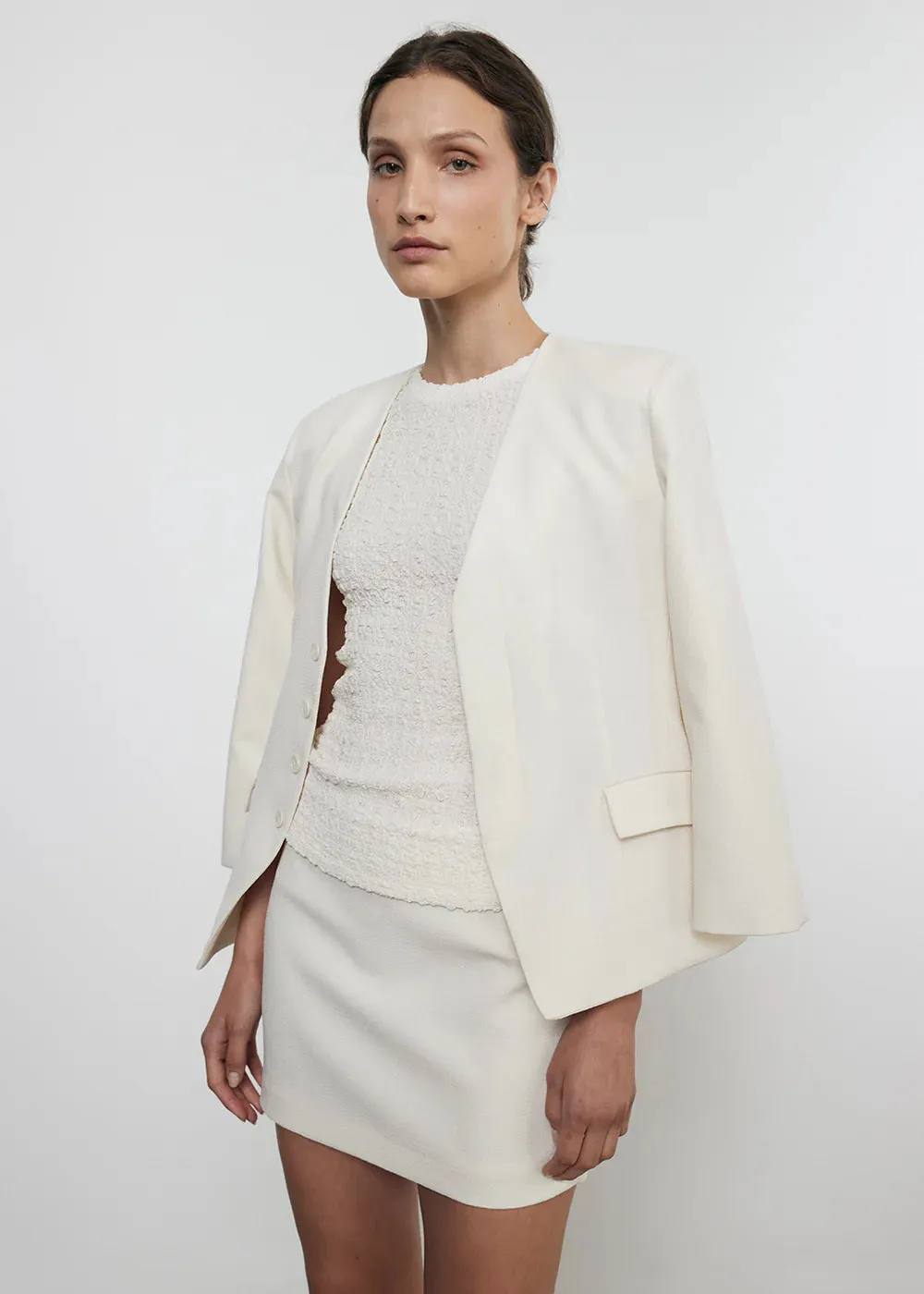 Crepe City Skirt - Cream