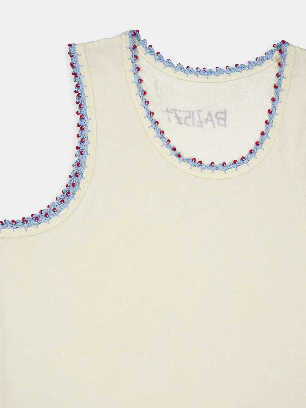 Crochet-Trim Cotton Tank