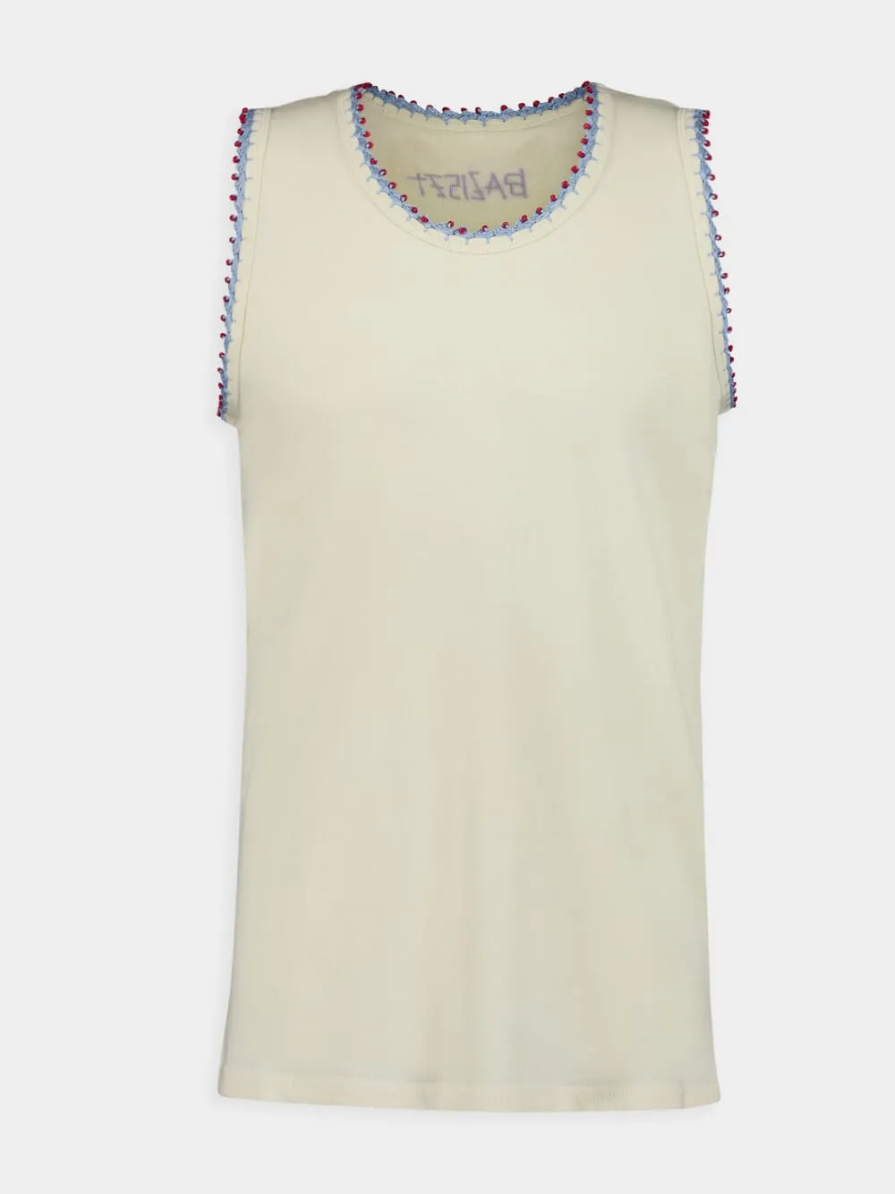 Crochet-Trim Cotton Tank
