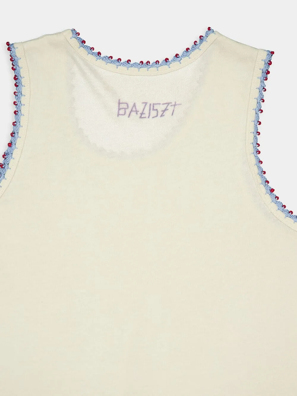 Crochet-Trim Cotton Tank