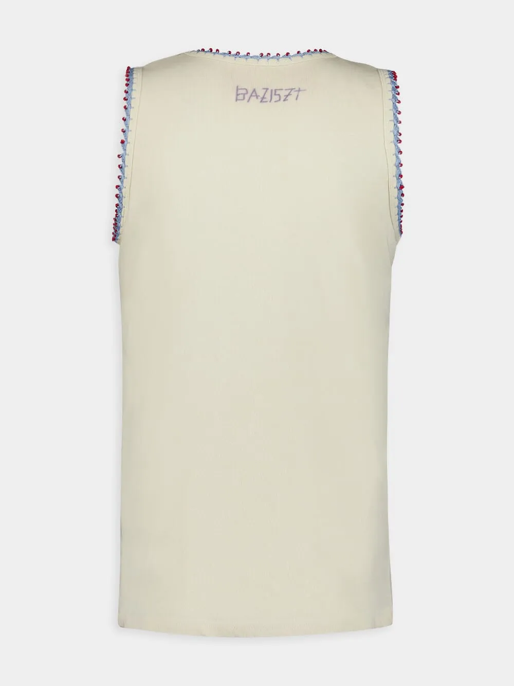 Crochet-Trim Cotton Tank