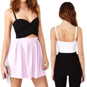 Crop Top Women V Neck Bustier Bra Top Corset Clubwear Tank