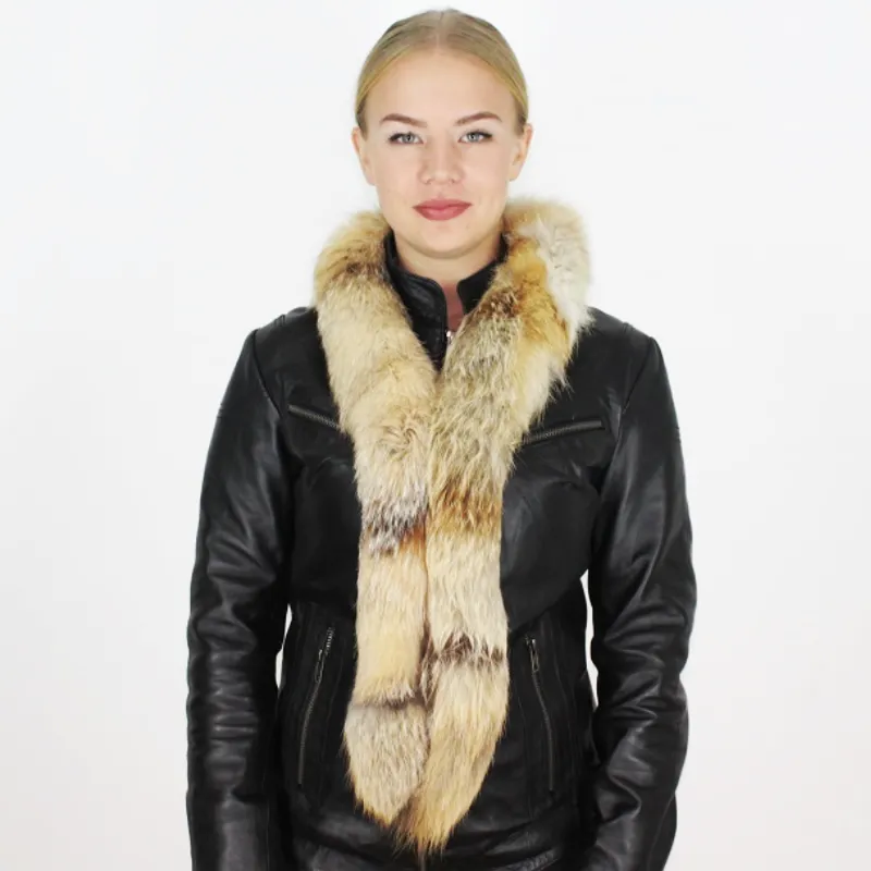 Crystal fox pieces boa