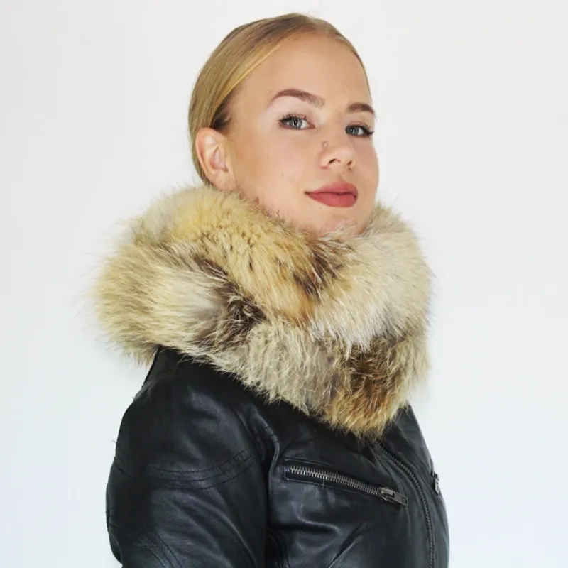 Crystal fox pieces boa