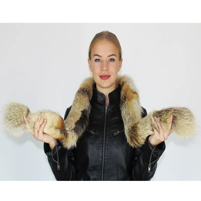 Crystal fox pieces boa