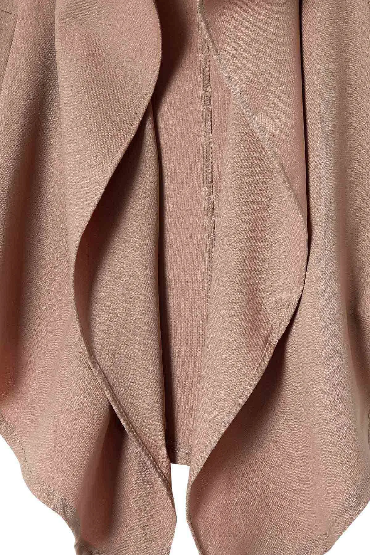 Cuff Sleeve Collared Cape Coat