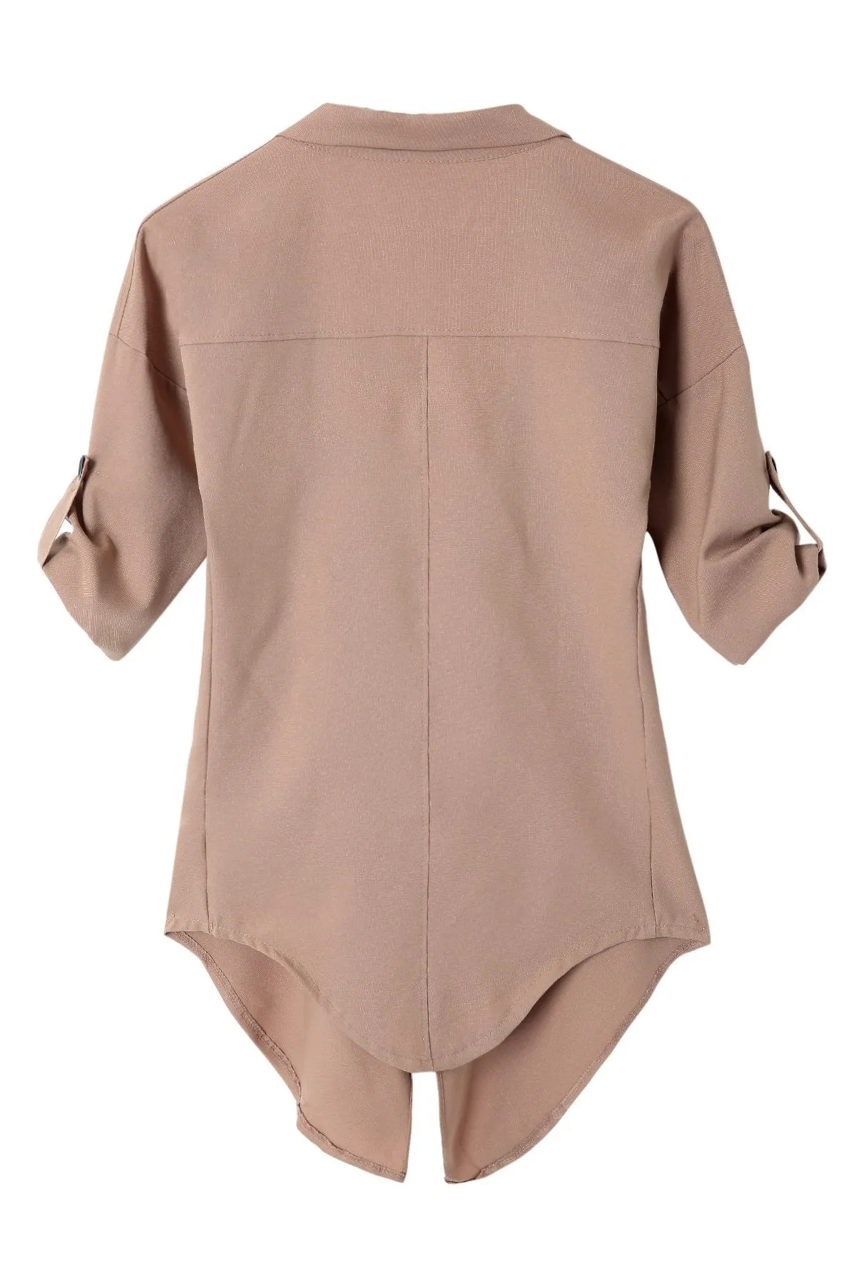 Cuff Sleeve Collared Cape Coat
