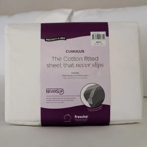 Cumulus Cotton Tailored Neverslip™ Fitted Sheets and Pillowcases