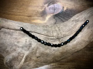 Czech Glass Fire Polished Bead Strand - Faceted Rounds - 5mm - 5”