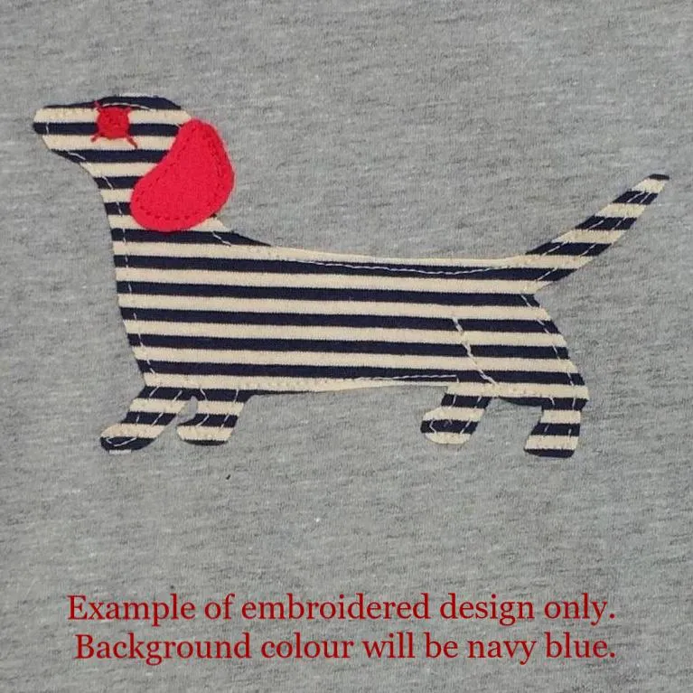 Dachshund - Long Sleeved T-shirt - Blue