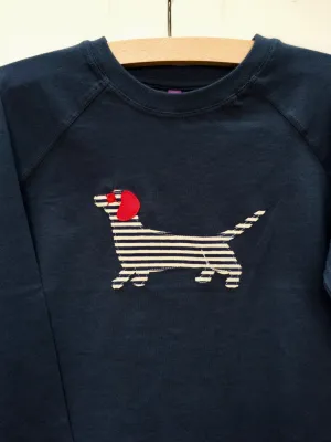 Dachshund - Long Sleeved T-shirt - Blue