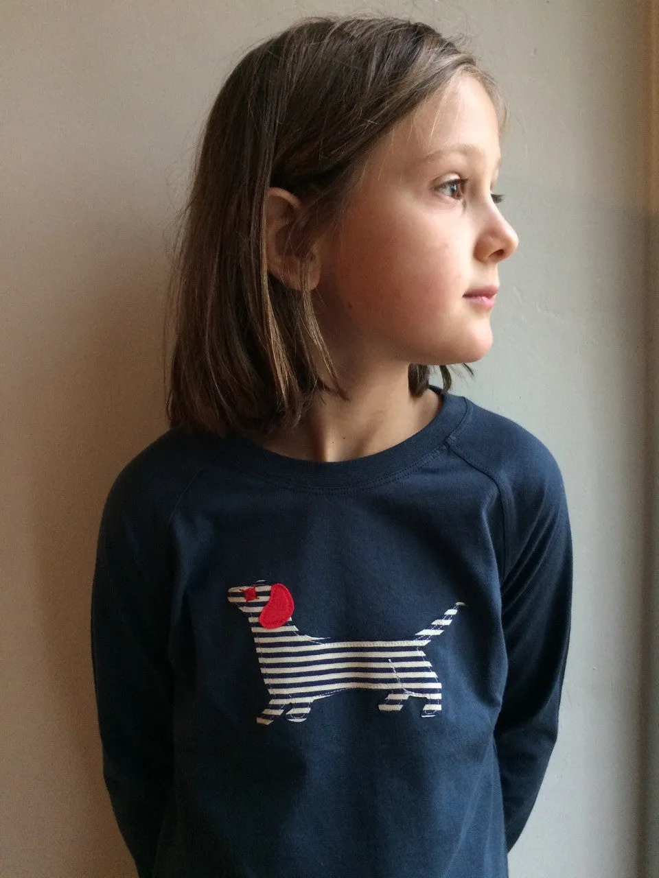Dachshund - Long Sleeved T-shirt - Blue