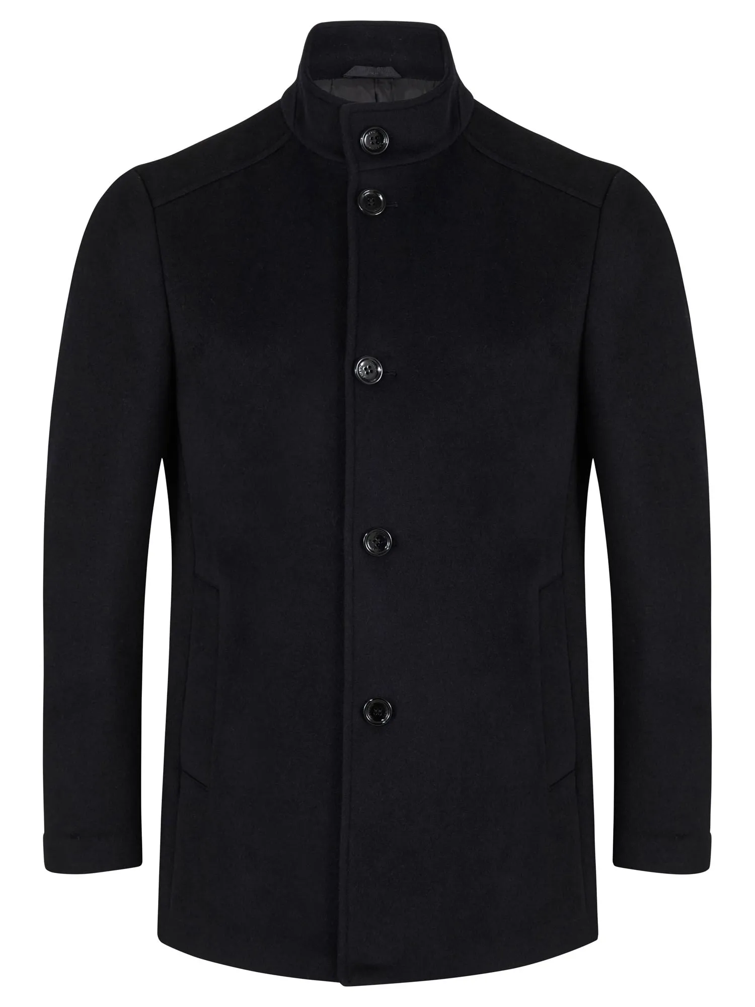 Daniel Grahame Watson Regular Fit Overcoat - Black