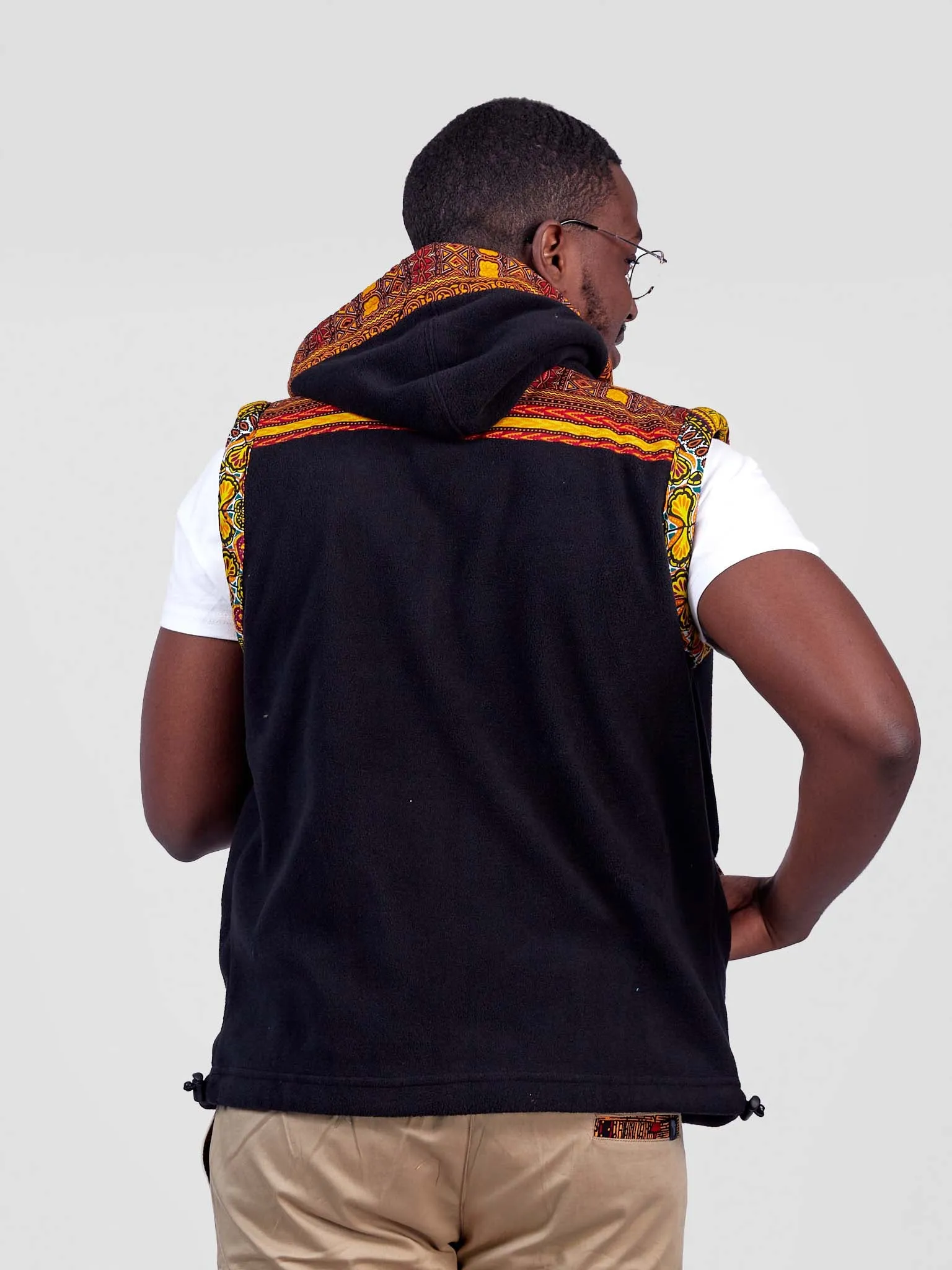Dashiki Sleeveless Fleece Jacket