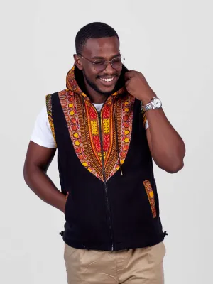 Dashiki Sleeveless Fleece Jacket