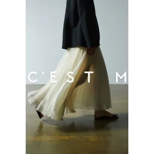 Double-Layer Flowing Pleated Skirt