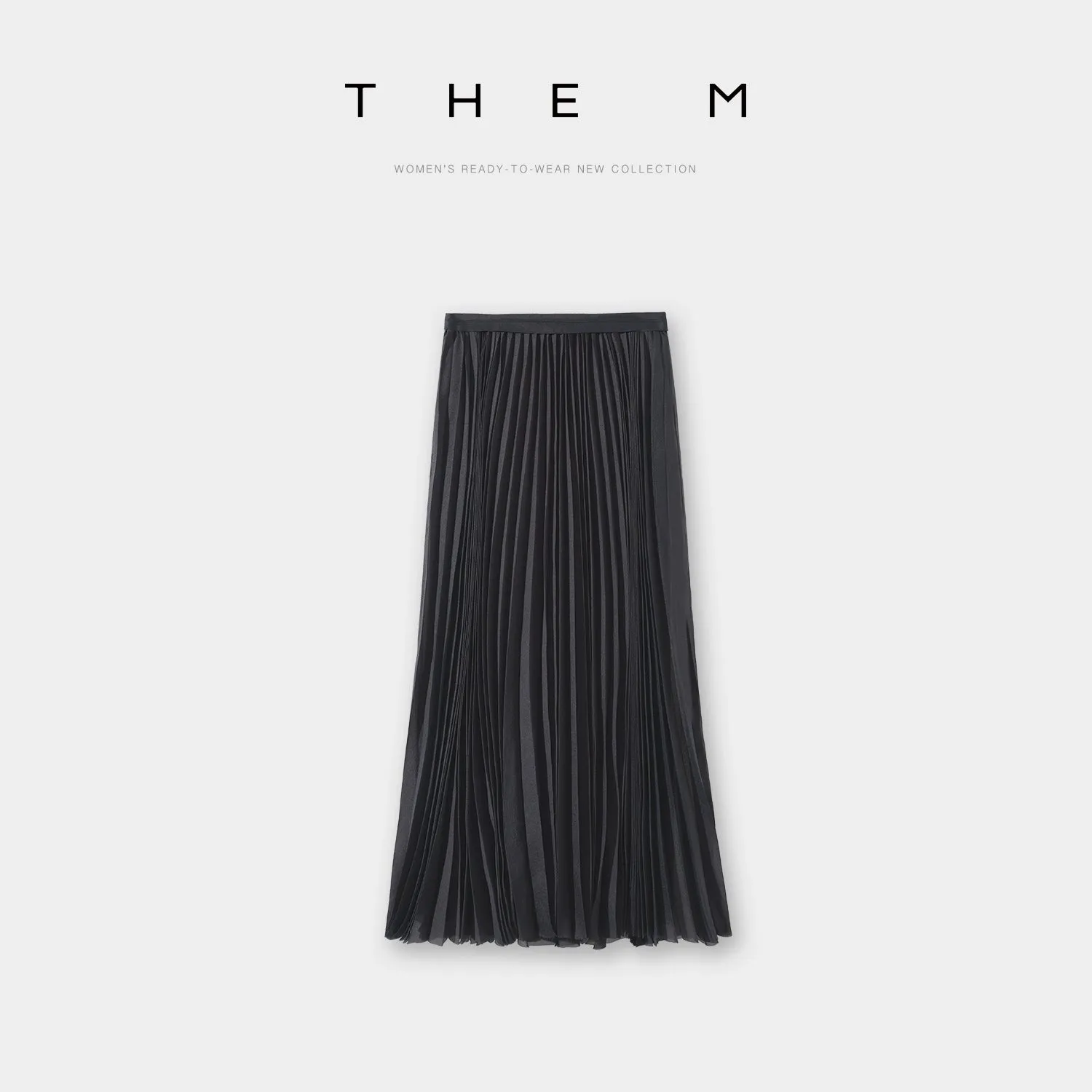 Double-Layer Flowing Pleated Skirt