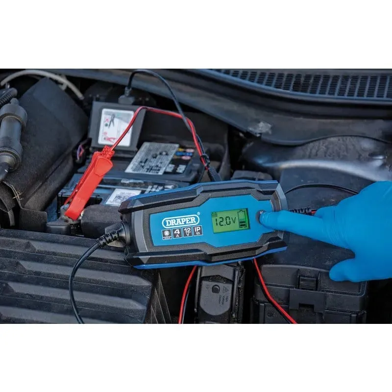 Draper 53489 12V Smart Charger And Battery Maintainer 4A