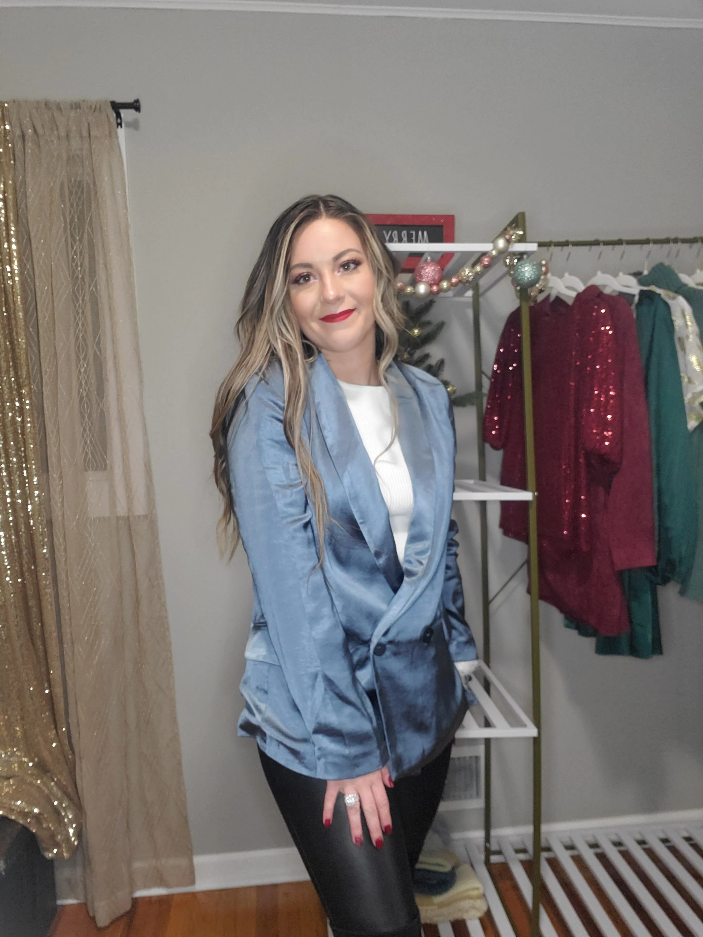 Dream Big Relaxed Fit Satin Blazer
