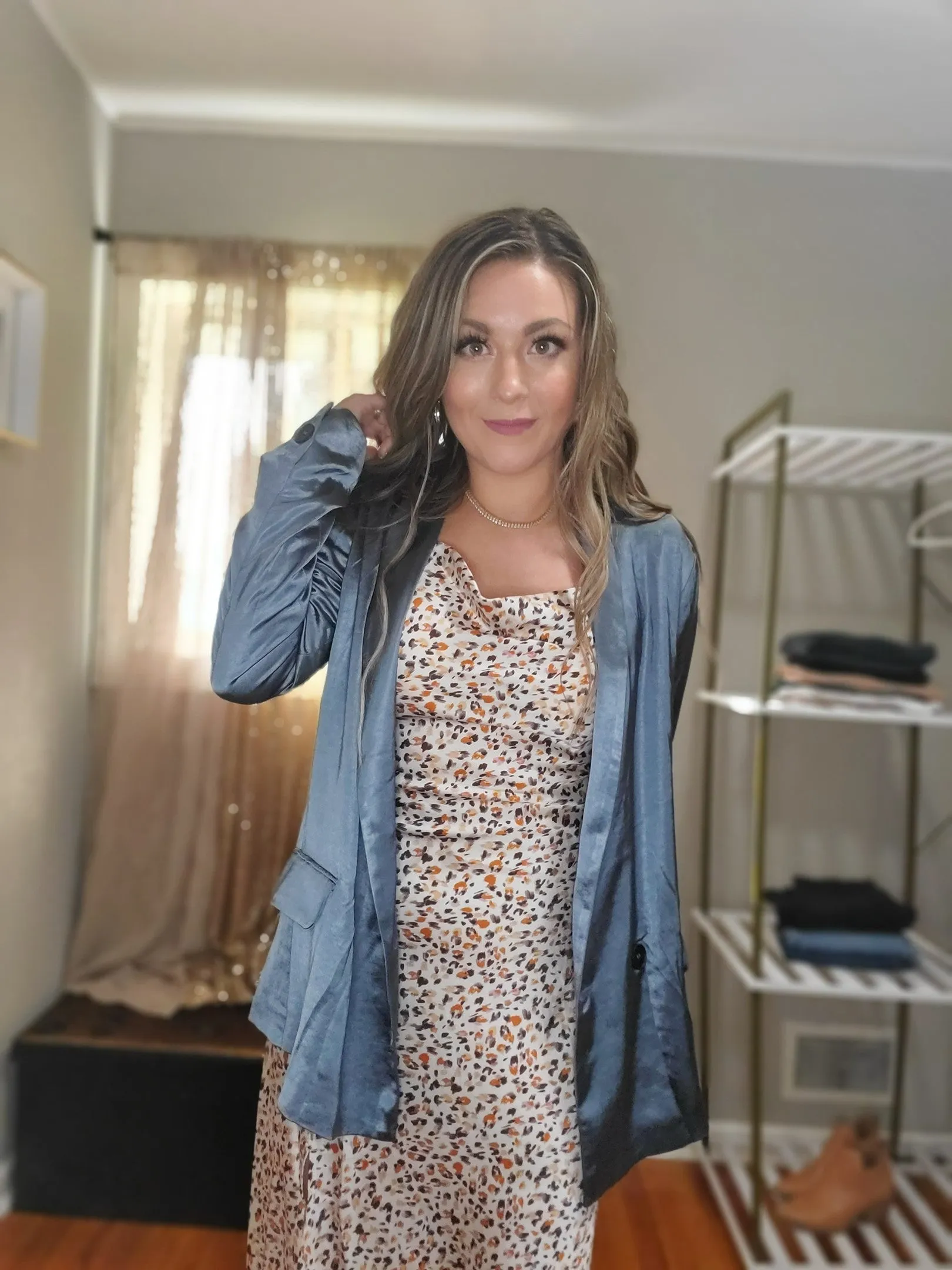 Dream Big Relaxed Fit Satin Blazer