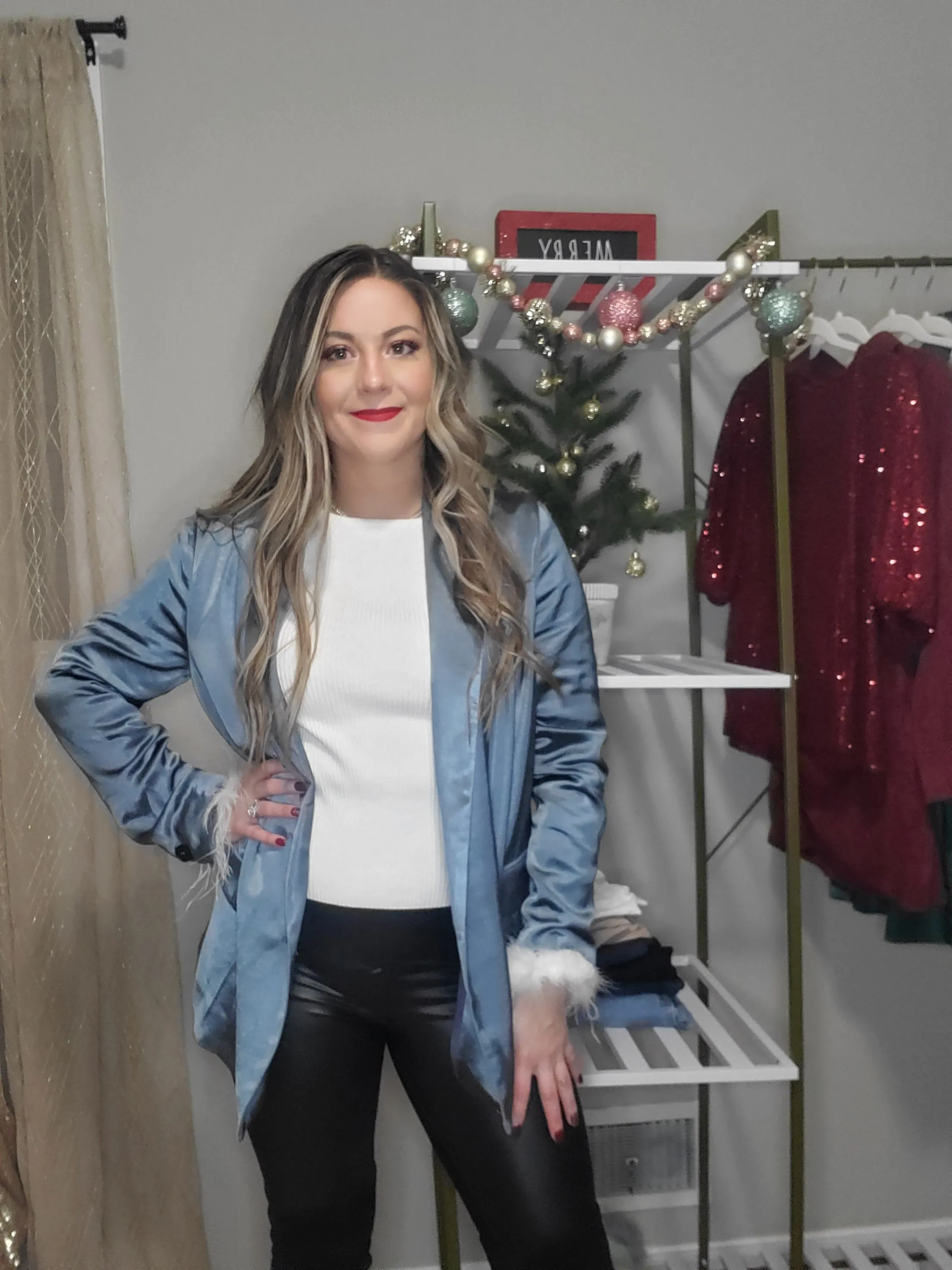Dream Big Relaxed Fit Satin Blazer