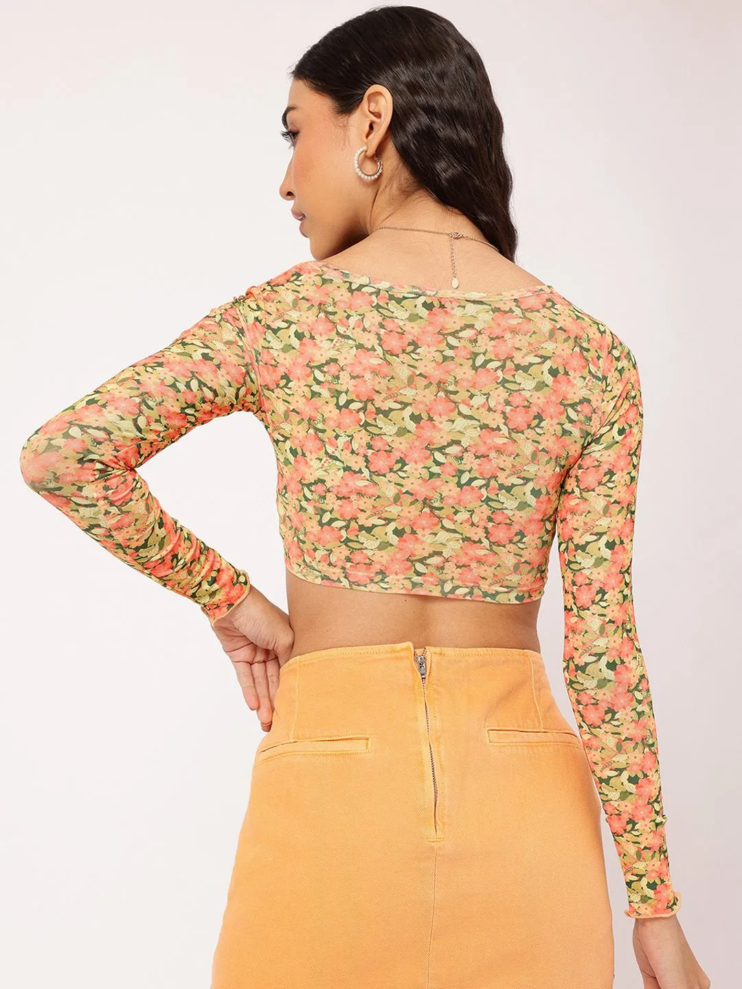 DressBerry K-Street Fever Floral Printed Crop Corset Top