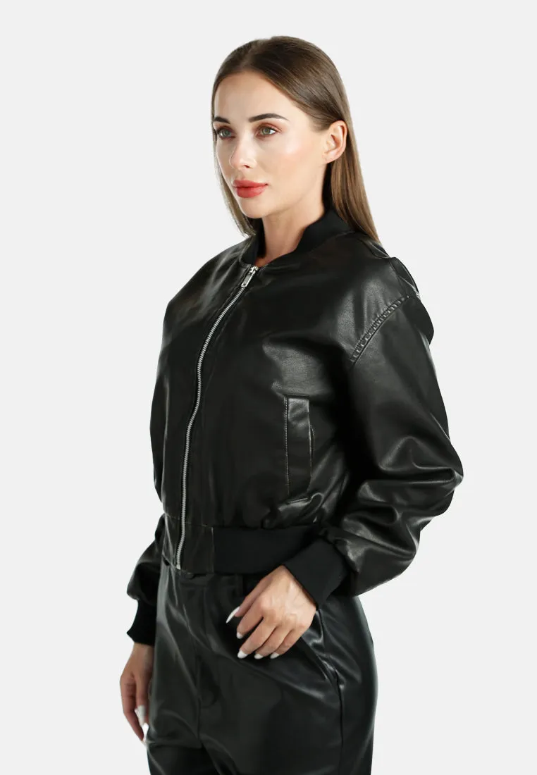 Drop Shoulder Zipper Jacket By RUW