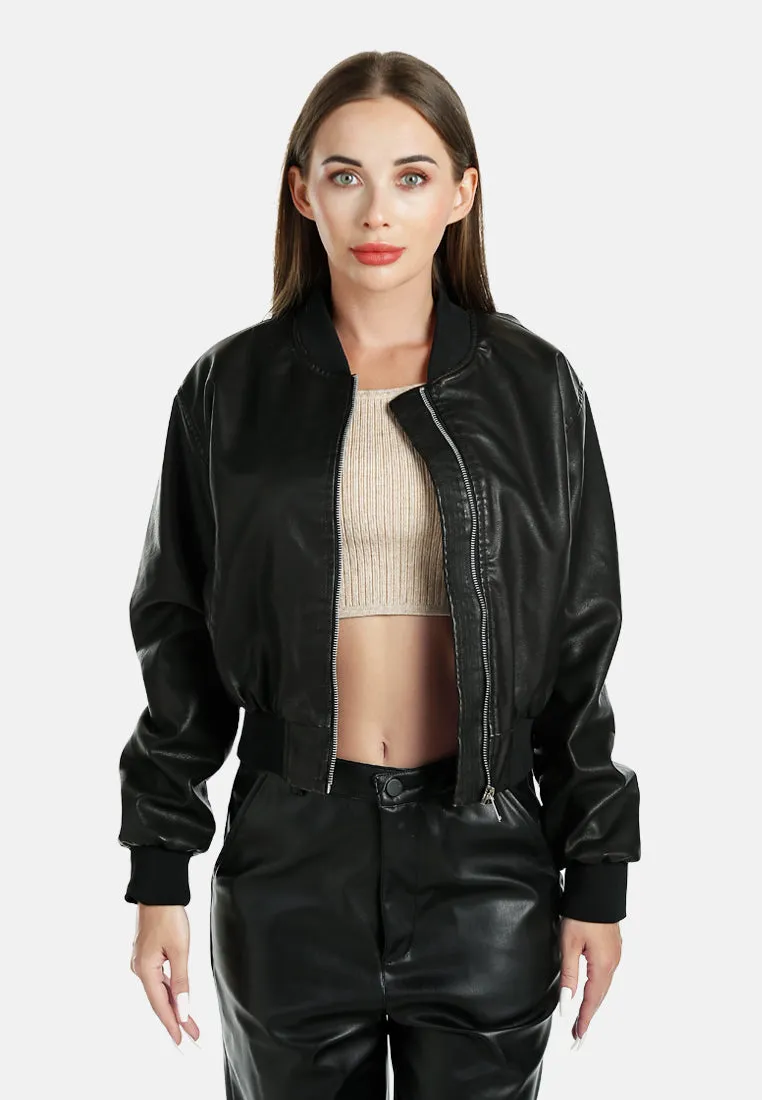 Drop Shoulder Zipper Jacket By RUW