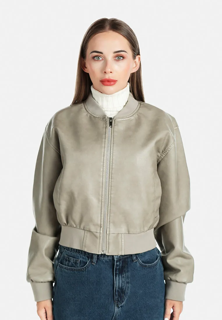 Drop Shoulder Zipper Jacket By RUW